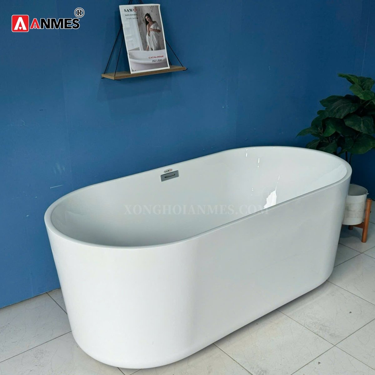 Bồn tắm AY5716-CT được chế tác từ các vật liệu cao cấp acrylic